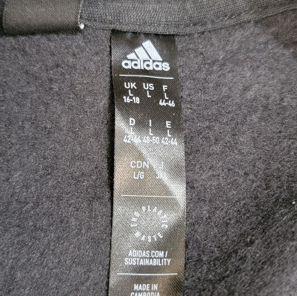 Adidas Multisport Allover Print Hoodie Womens Size Large Cropped 1/4 Zip - Picture 7 of 14